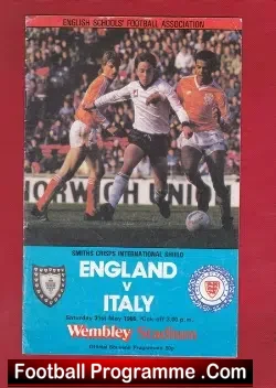 England v Italy 1986 – Wembley Schoolboys