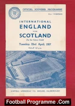 England v Scotland 1957 at Hillsborough Nobby Stiles