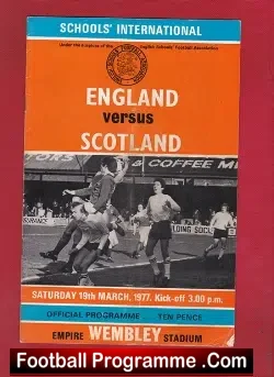 England v Scotland 1977 – Schoolboys at Wembley