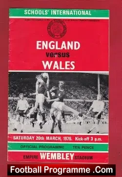 England v Wales 1976 – Schoolboys at Wembley