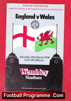 England v Wales 1979 – Schoolboys at Wembley