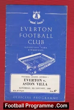 Everton v Aston Villa 1966 – First Black Football Player