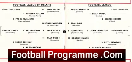 Football League v Ireland Football League 1965 – at Hull