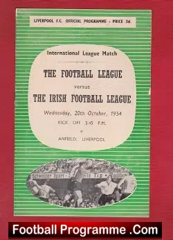 Football League v Ireland Football League 1954 + Duncan Edwards