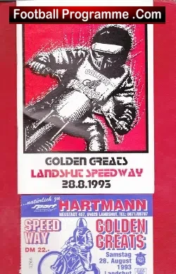 Germany Barry Briggs Speedway Greats Meeting 1993 + ticket