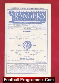 Glasgow Rangers v Third Lanark 1963