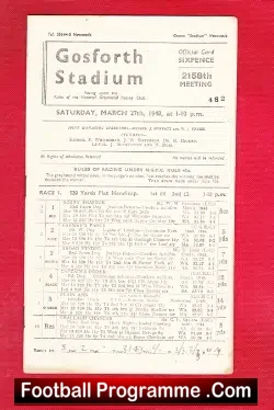Greyhound Racing Programme Gosforth - 1948 - sport programme