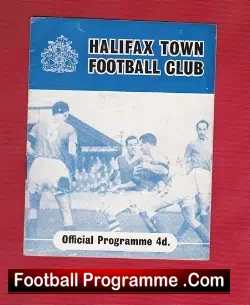Halifax Town v Southend United 1960 - football programme