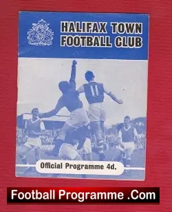 Halifax Town v Watford 1961 - football programme
