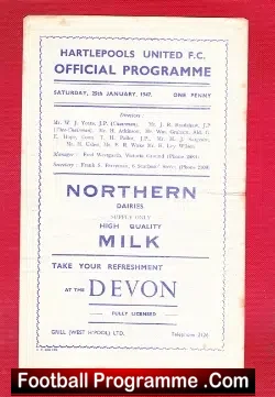 Hartlepool United v Southport 1947 – 1940s