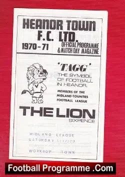 Heanor Town v Worksop Town 1970 – Plus Stats Sheet