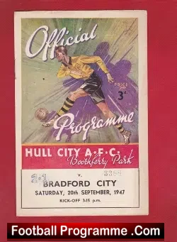 Hull City v Bradford City 1947