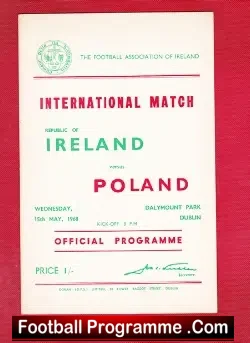 Ireland v Poland 1968 – Dublin