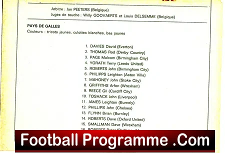 Luxembourg v Wales 1975 – Scarce