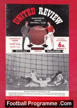Manchester United v Aston Villa 1962