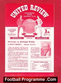 Manchester United v Aston Villa 1963 – Emergency Red Issue