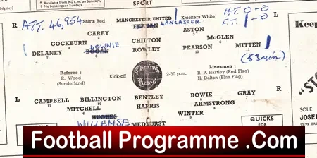 Manchester United v Chelsea 1950 – Joe Lancaster Debut