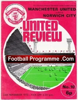 Manchester United v Norwich City 1973