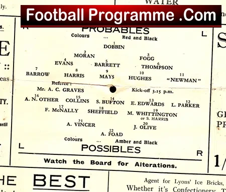 Margate Football Club Trials Match - 1932 - RARE