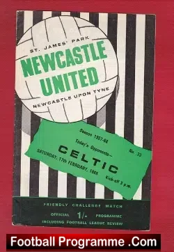 Newcastle United v Glasgow Celtic 1968 – St James Park
