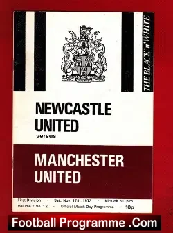 Newcastle United v Manchester United 1973