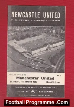 Newcastle United v Manchester United 1967