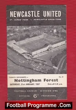 Newcastle United v Nottingham Forest 1967