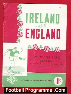Northern Ireland v England 1962 – Belfast + Bobby Moore