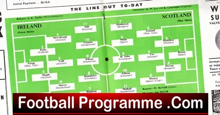Northern Ireland v Scotland 1963 – Belfast NI