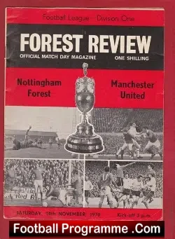 Nottingham Forest v Manchester United 1970