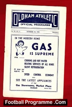 Oldham Athletic v Stockport County 1946