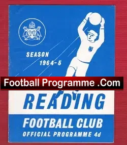 Reading v Fulham 1964 - football programme