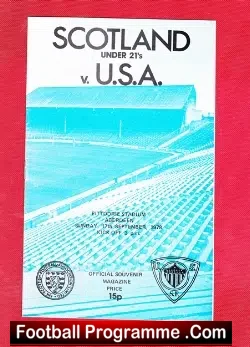 Scotland v America 1978 – Under 21 at Aberdeen + McLeish