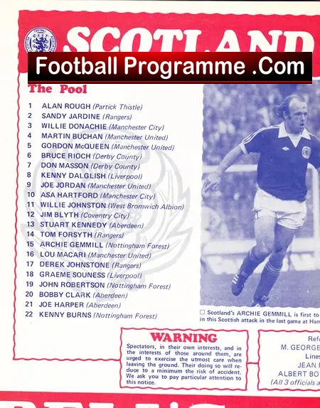 Scotland v England 1978