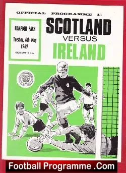 Scotland v Northern Ireland 1969 - Plus George Best - football programme