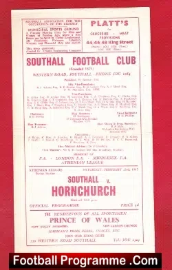 Southhall v Hornchurch 1963