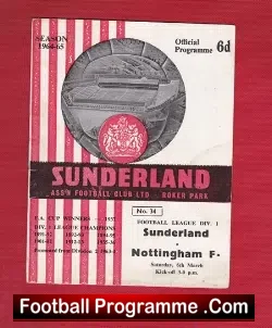 Sunderland v Nottingham Forest 1965