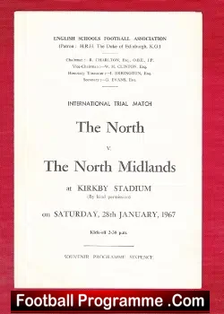 The North v The North Midlands 1967 – Boys Trials Match – Kirkby