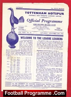 Tottenham Hotspur v Manchester United 1956
