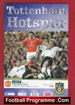 Tottenham Hotspur v Manchester United 1998 – Away Treble Season
