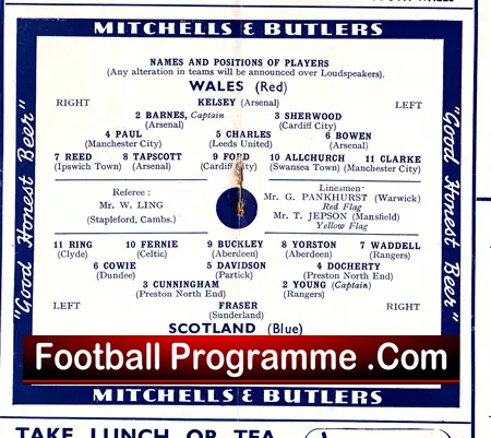 Wales v Scotland 1954