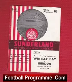 Whitley Bay v Hendon 1966 – Amateur Cup Semi at Sunderland