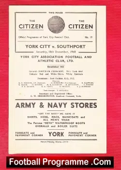 York City v Southport 1948
