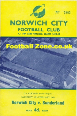 Norwich City v Sunderland 1961