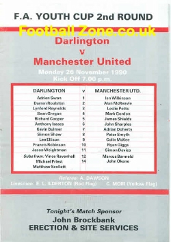 Darlington v Manchester United 1990 – Youth Match – Ryan Giggs