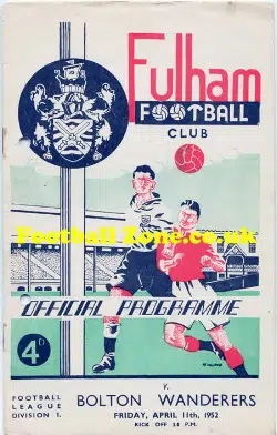 Fulham v Bolton Wanderers 1952