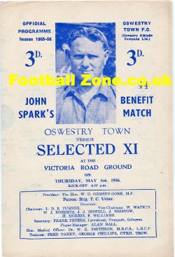 John Spark Testimonial Benefit Game Oswestry Town 1956