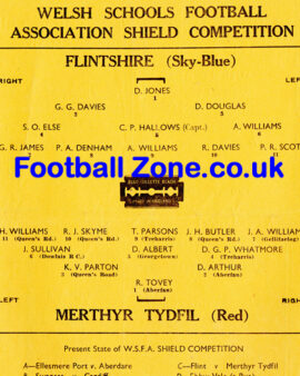 Flintshire Boys v Merthyr Tydfil Boys 1948 – Cup Final
