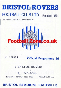 Bristol Rovers v Walsall 1965