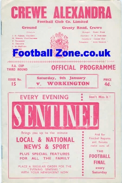 Crewe Alexandra v Workington 1960 – FA Cup